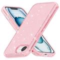 iPhone SE (2025) Stylish Glitter Series Hybrid Skal - MagSafe-kompatibel - Rosa