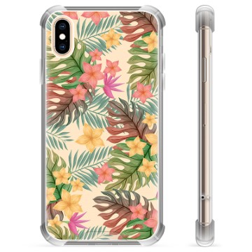 iPhone X / iPhone XS Hybridskal - Rosa Blommor