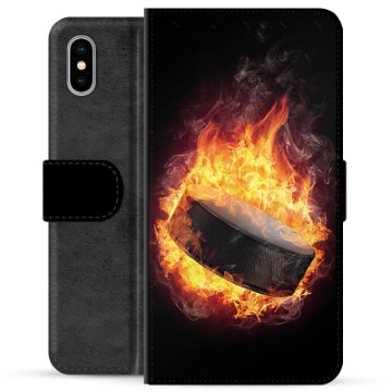 iPhone X / iPhone XS Premium Plånboksfodral - Ishockey