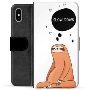 iPhone X / iPhone XS Premium Plånboksfodral - Slow Down