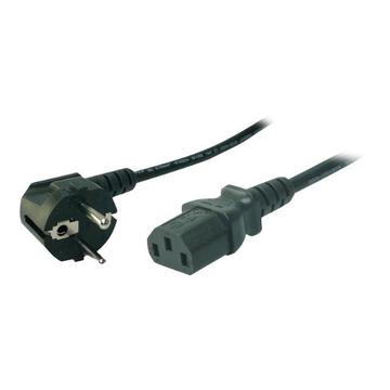 LogiLink Strömkabel - Ström IEC 60320 C13 -> Ström CEE 7/7 hane - 1.8m - Svart