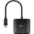 Goobay USB-C till Dobbelt DisplayPort - Svart