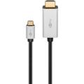 Goobay USB-C till HDMI Adapter Kabel - 2m - Svart / Silver