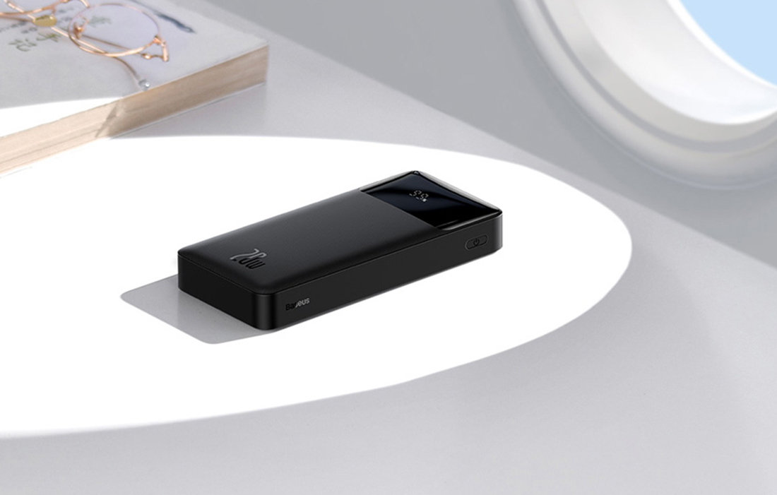 Baseus Bipow Power Bank med digital display 15W och 30000mAh - Svart