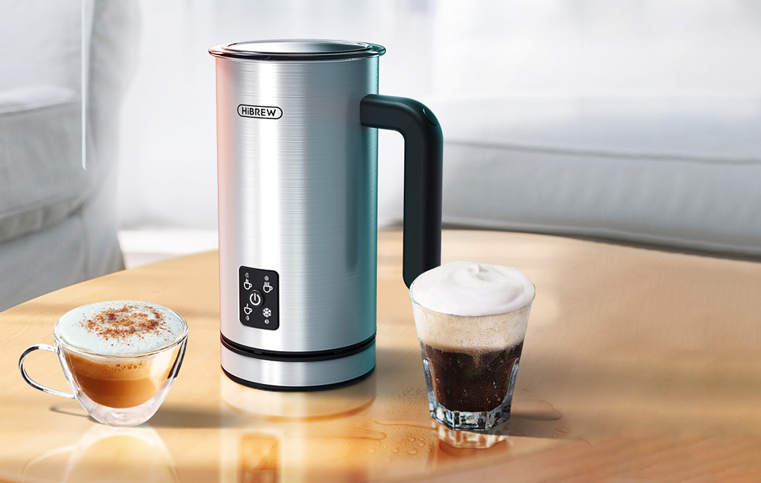 HiBREW M3 Elektrisk mjölkskummare 4-i-1 500W