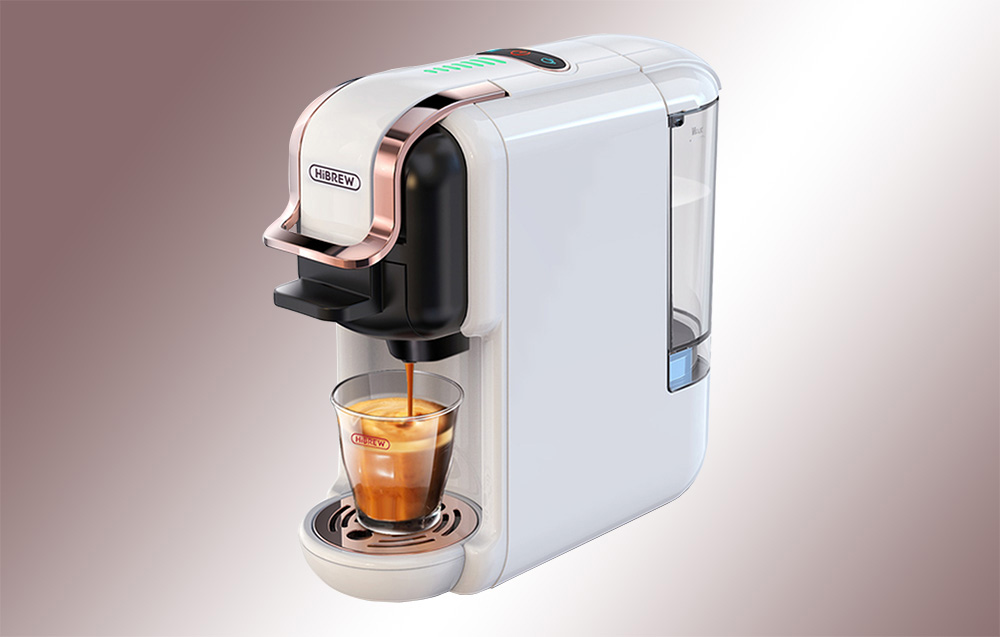 HiBREW H2B Kapsel kaffebryggare 5-i-1 - vit