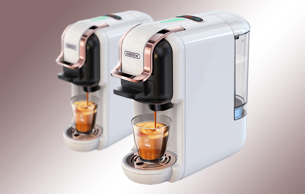 HiBREW H2B Kapsel kaffebryggare 5-i-1 - vit